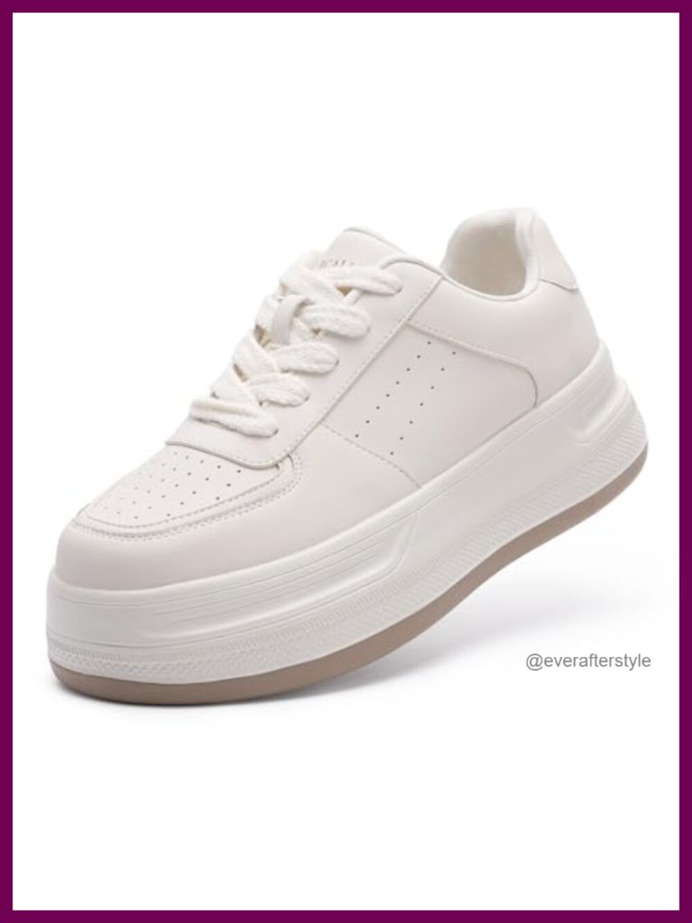 Women's Lightweight Platform Walking Sneakers Lace Up Casual Shoes